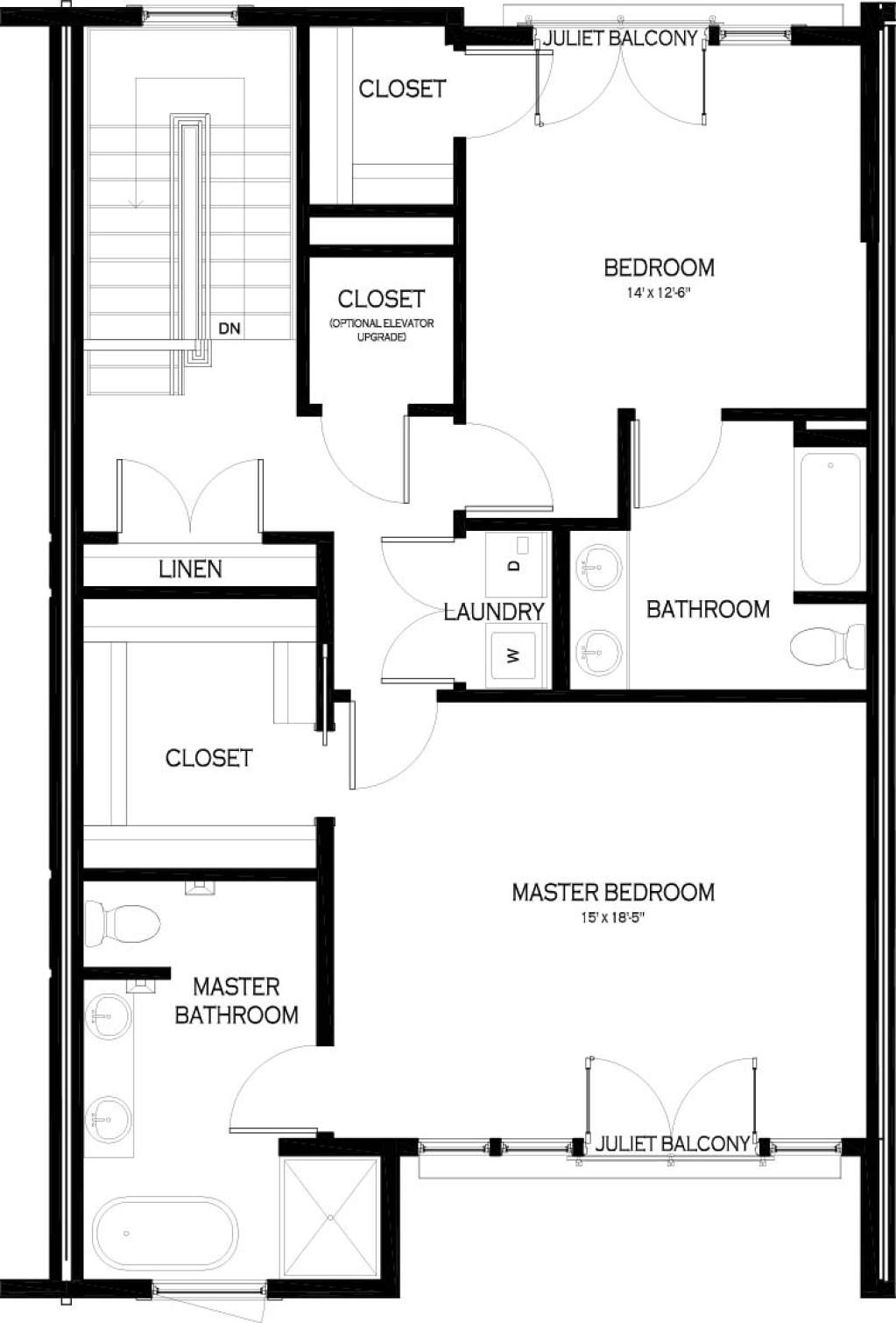 Type B - Third Floor Plan
